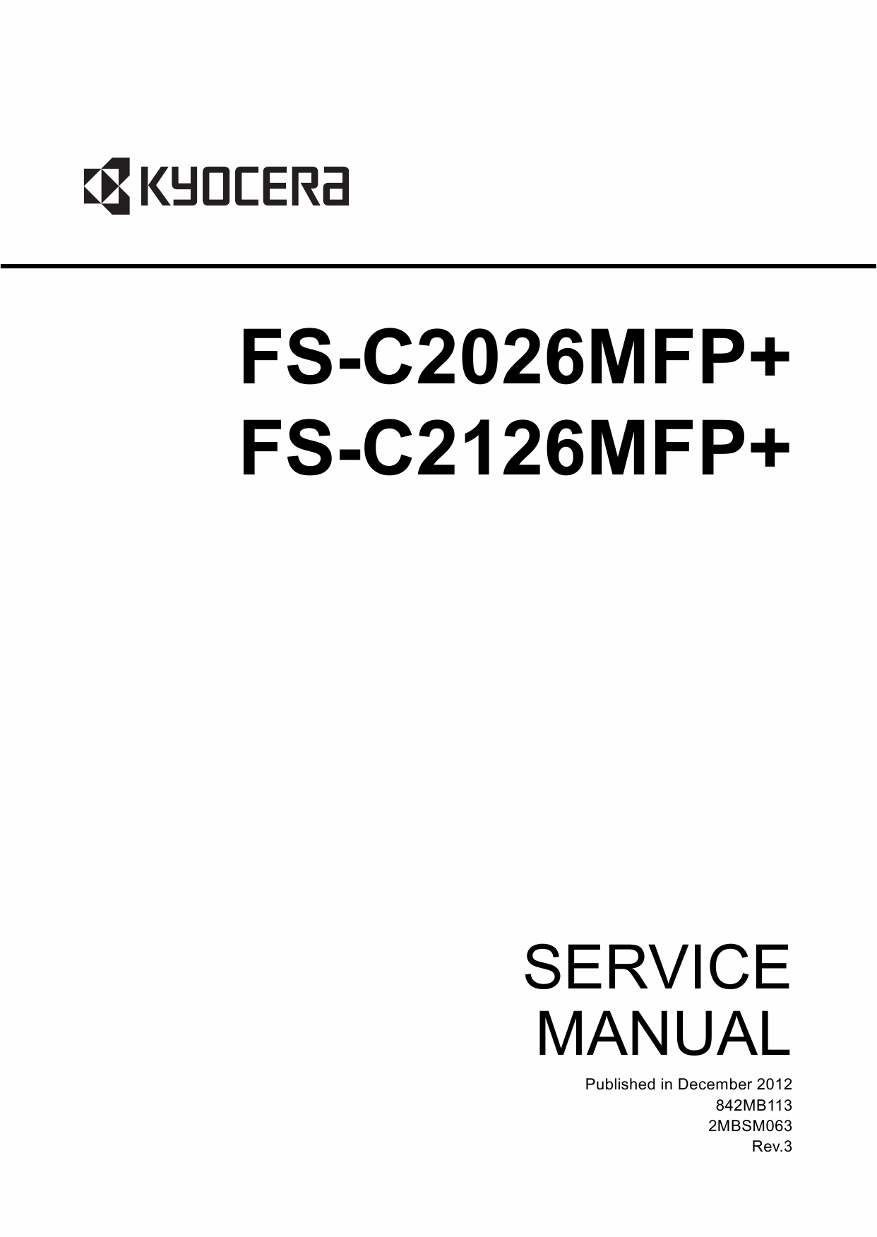 KYOCERA ColorMFP FS-C2026MFP+ C2126MFP+ Service Manual-1